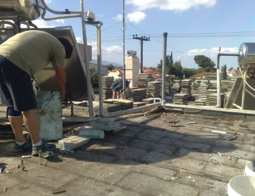 Αστοχία σε μόνωση ταράτσας με κουμπωτές πλάκες dow polytile 