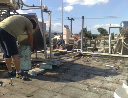 Αστοχία σε μόνωση ταράτσας με κουμπωτές πλάκες dow polytile 