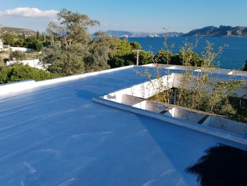 Ασφαλτόπανο + Υαλόπανα + alumin Στεγάνωση με Ασφαλτόπανο + Υαλόπανα + alumin