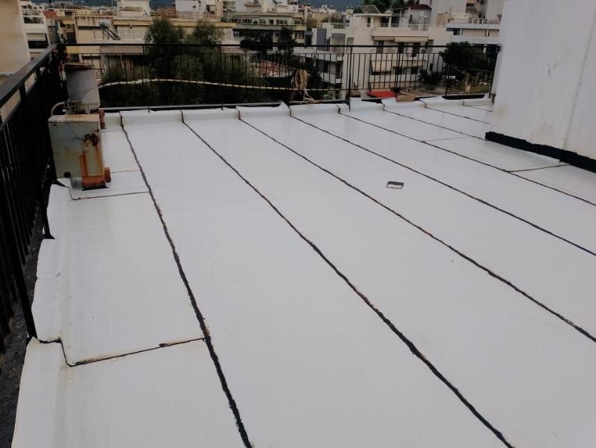 στεγάνωση με ανακλαστική μεμβράνη ultra white στεγάνωση με ανακλαστική μεμβράνη ultra white της Esha