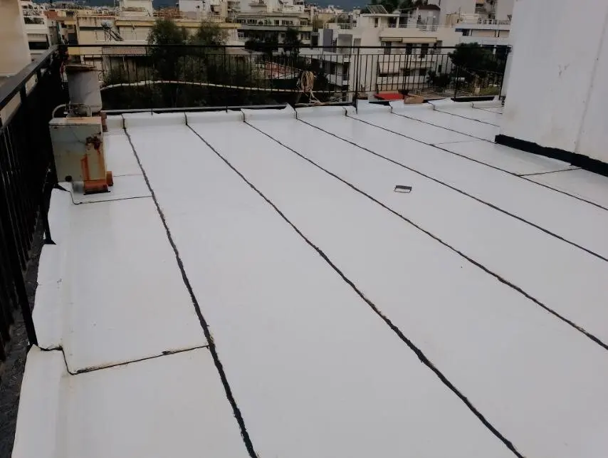 στεγάνωση με ανακλαστική μεμβράνη ultra white στεγάνωση με ανακλαστική μεμβράνη ultra white της Esha