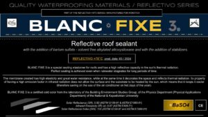 BLANC FIXE 3 BLANC FIXE 3 / ΑΝΑΚΛΑΣΤΙΚΟ ΣΤΕΓΑΝΩΤΙΚΟ