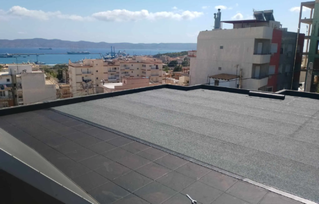 ελαστομερή sbs ασφαλτόπανα σε ταράτσα