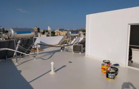 hyperdesmo σε ταράτσα με θερμομόνωση